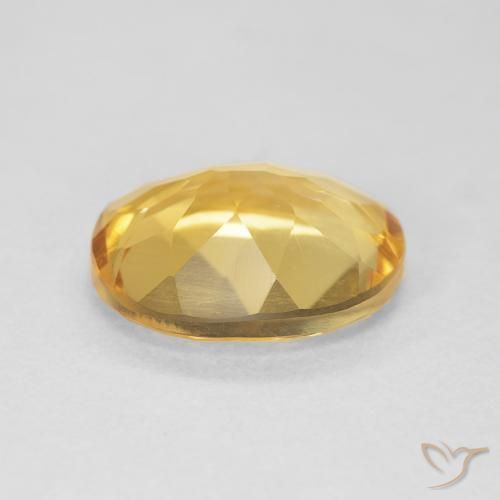 Citrino Dorado medio natural de 3.98 ct, Ovalada, VVS-VS