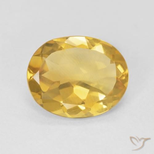 3.34ct Natural Naranja dorado Citrino, Ovalada, VVS-VS