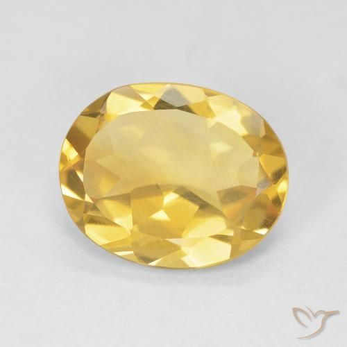 Citrino Naranja dorado natural de 3.34 ct, Ovalada, VVS-VS