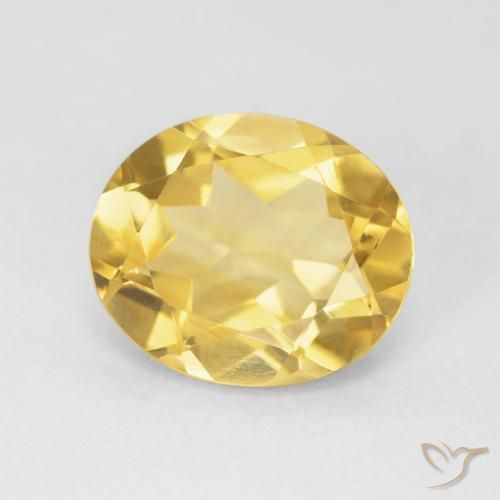 Citrino Dorado natural de 4.23 ct, Ovalada, VVS-VS