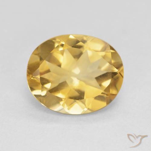 3.95ct Natural Dorado Citrino, Ovalada, VVS-VS
