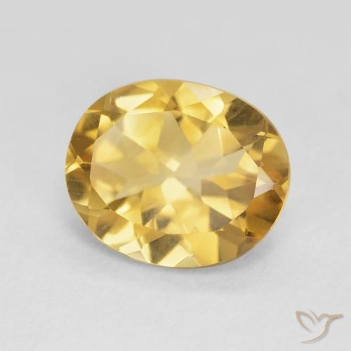 Citrino Dorado natural de 3.95 ct, Ovalada, VVS-VS