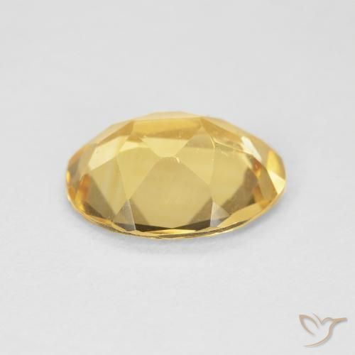 Citrino Dorado medio natural de 2.96 ct, Ovalada, VVS-VS