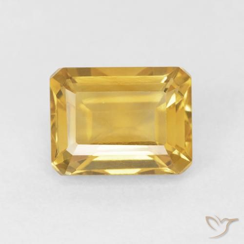 1.75ct Natural Dorado Citrino, corte esmeralda, VVS