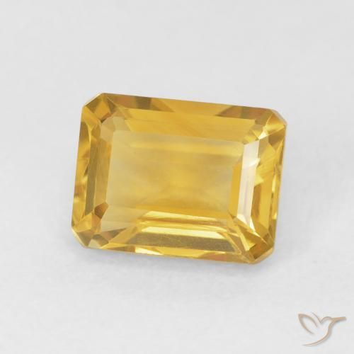 Citrino Dorado natural de 1.75 ct, Corte Octágono / Esmeralda, VVS
