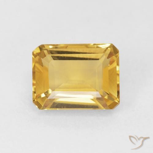 1.78ct Natural Dorado Citrino, corte esmeralda, VVS