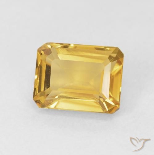 Citrino Dorado natural de 1.78 ct, Corte Octágono / Esmeralda, VVS