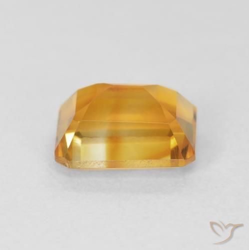 Citrino Dorado naranja intenso natural de 1.68 ct, Corte Octágono / Esmeralda, VVS