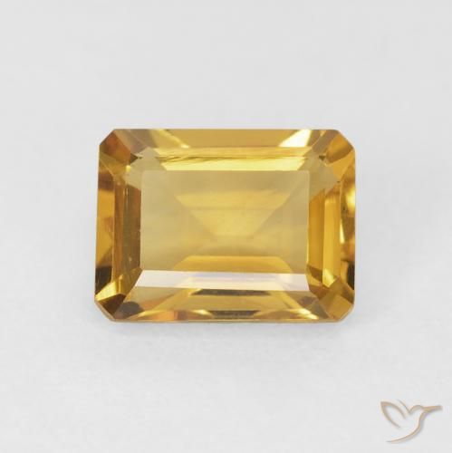 1.62ct Natural Dorado Citrino, corte esmeralda, VVS