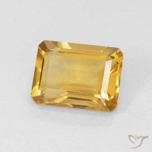Citrino Dorado natural de 1.62 ct, Corte Octágono / Esmeralda, VVS