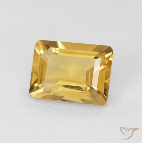 Citrino Dorado natural de 1.45 ct, Corte Octágono / Esmeralda, VVS