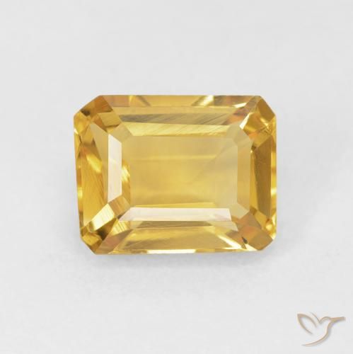 1.80ct Natural Dorado claro Citrino, corte esmeralda, VVS