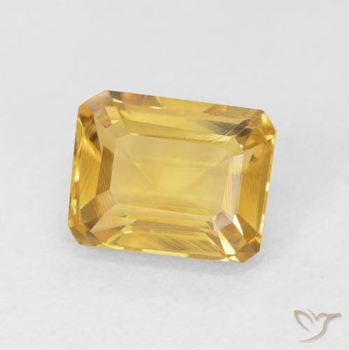 Citrino Dorado claro natural de 1.80 ct, Corte Octágono / Esmeralda, VVS
