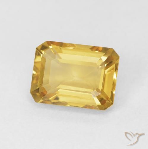 Citrino Dorado natural de 1.53 ct, Corte Octágono / Esmeralda, VVS