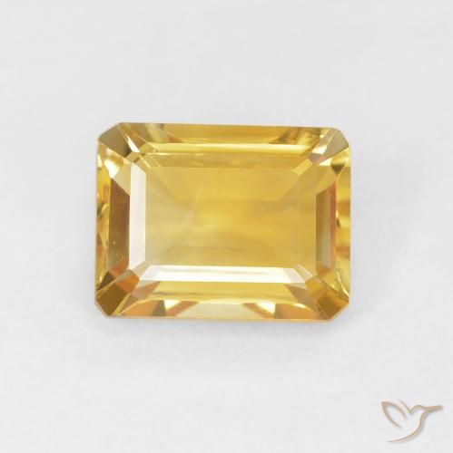 1.56ct Natural Dorado Citrino, corte esmeralda, VVS