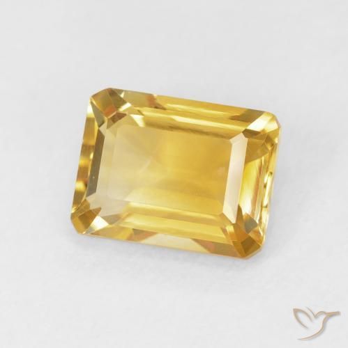 Citrino Dorado natural de 1.56 ct, Corte Octágono / Esmeralda, VVS