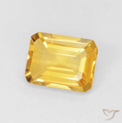 Citrino Dorado natural de 1.40 ct, Corte Octágono / Esmeralda, VVS-VS