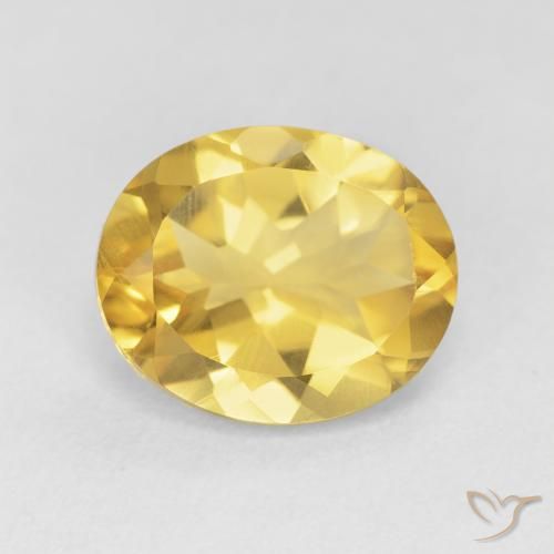 4.19ct Natural Dorado medio Citrino, Ovalada, VVS-VS