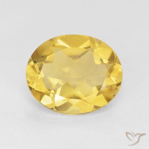4.06ct Natural Dorado medio Citrino, Ovalada, VVS-VS