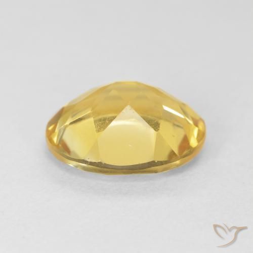 Citrino Dorado medio natural de 4.06 ct, Ovalada, VVS-VS