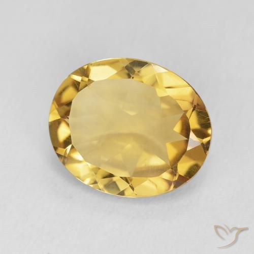 Citrino Dorado natural de 3.76 ct, Ovalada, VVS-VS