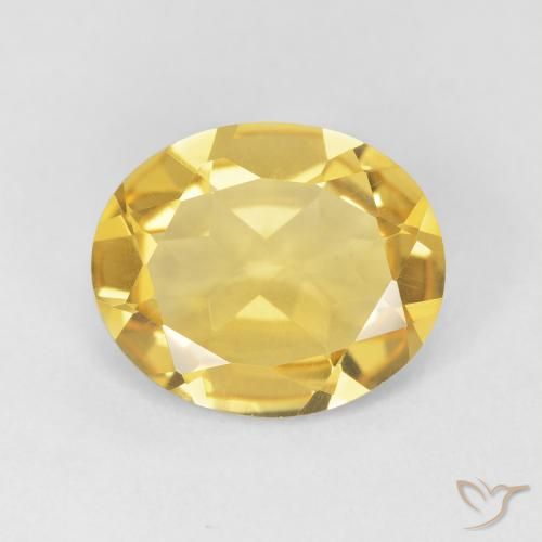 3.71ct Natural Naranja dorado Citrino, Ovalada, VVS-VS