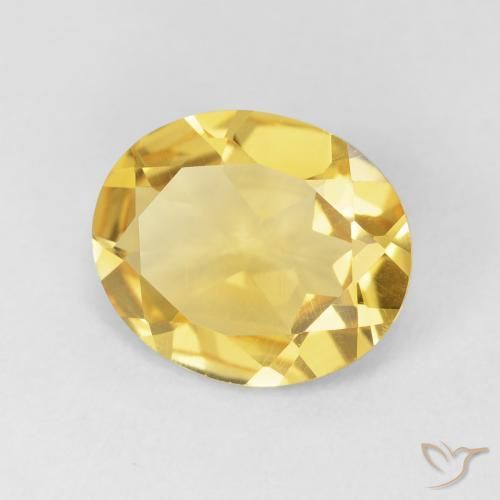 Citrino Naranja dorado natural de 3.71 ct, Ovalada, VVS-VS