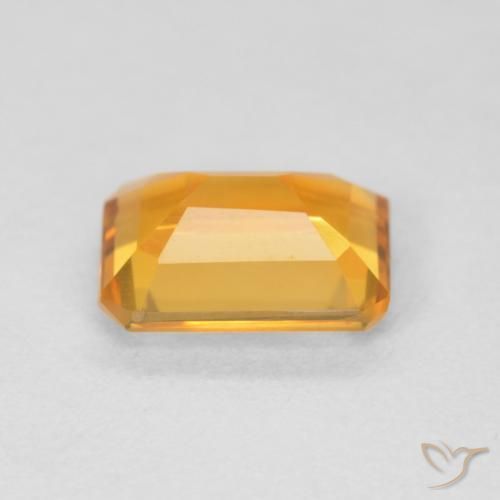 Citrino Dorado naranja natural de 1.07 ct, Corte Octágono / Esmeralda, VVS-VS