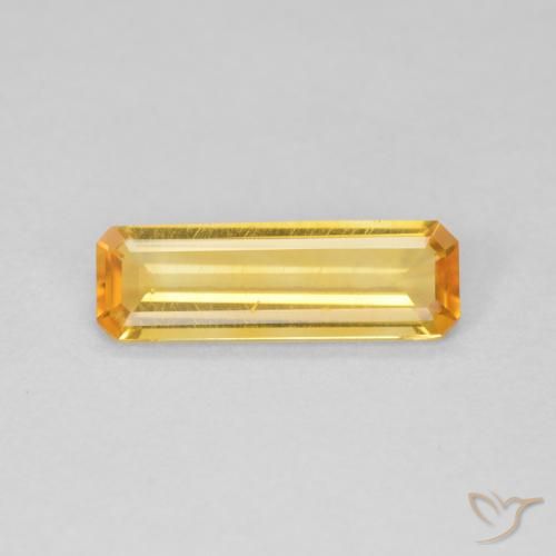 0.99ct Natural Dorado Citrino, corte esmeralda, VVS-VS