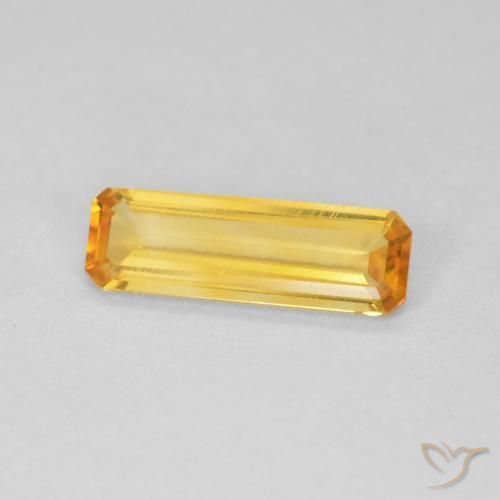 Citrino Dorado natural de 0.99 ct, Corte Octágono / Esmeralda, VVS-VS