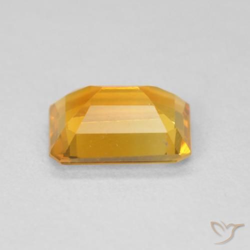 Citrino Naranja medio natural de 1.13 ct, Corte Octágono / Esmeralda, VVS-VS