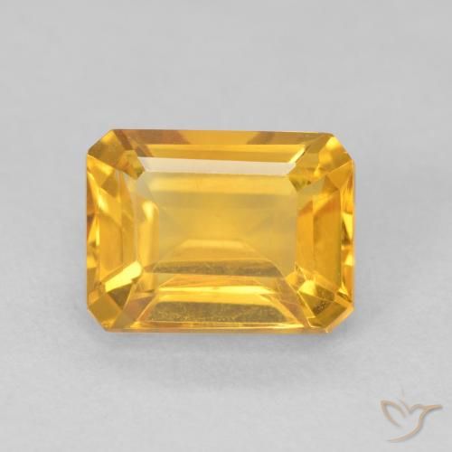 1.72ct Natural Naranja medio Citrino, corte esmeralda, VVS-VS