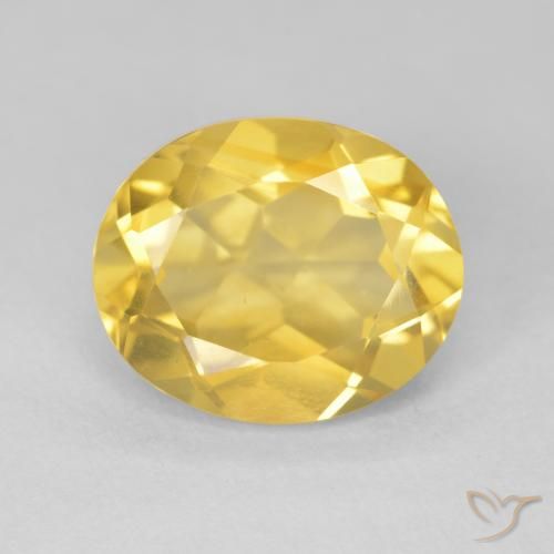 4.43ct Natural Dorado medio Citrino, Ovalada, VVS-VS