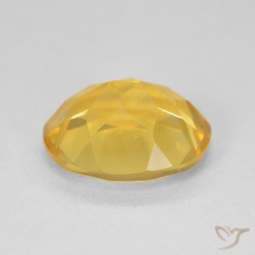 Citrino Dorado medio natural de 4.43 ct, Ovalada, VVS-VS