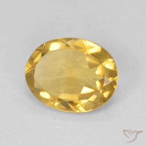 Citrino Dorado natural de 3.15 ct, Ovalada, VVS