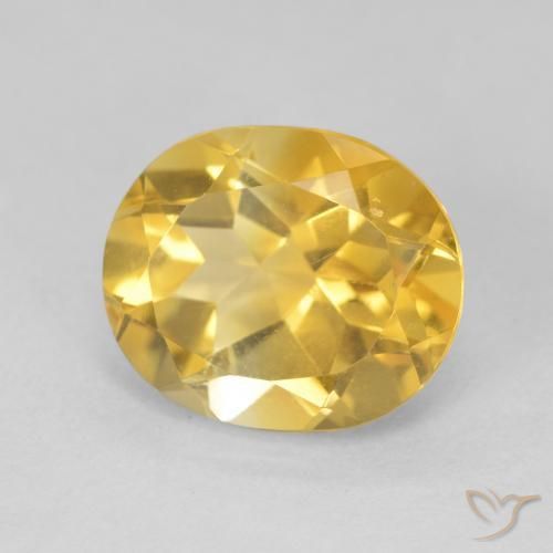 Citrino Dorado natural de 4.67 ct, Ovalada, VVS