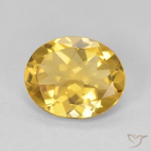 Citrino Dorado natural de 3.60 ct, Ovalada, VVS