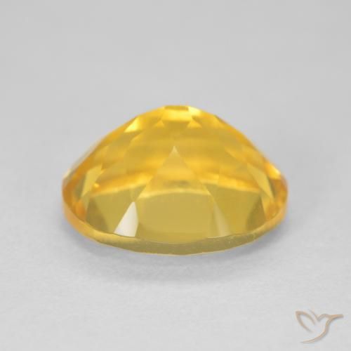 Citrino Dorado medio natural de 4.58 ct, Ovalada, VVS-VS