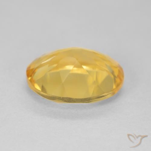 Citrino Dorado medio natural de 4.08 ct, Ovalada, VVS