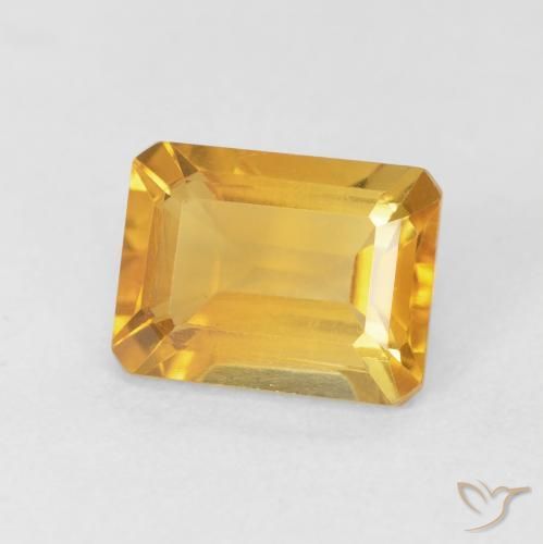 Citrino Dorado medio natural de 1.77 ct, Corte Octágono / Esmeralda, VVS