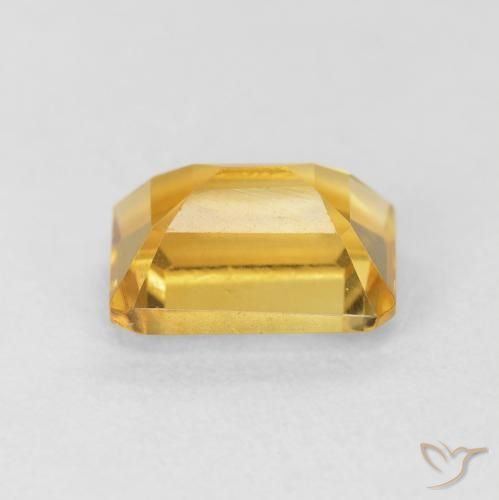 Citrino Dorado medio natural de 1.77 ct, Corte Octágono / Esmeralda, VVS