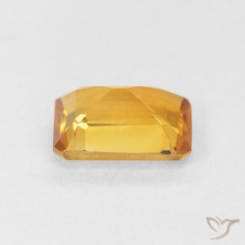 Citrino Dorado-naranja medio natural de 1.32 ct, Corte Octágono / Esmeralda, VVS