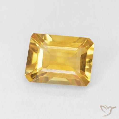 Citrino Dorado natural de 1.35 ct, Corte Octágono / Esmeralda, VVS