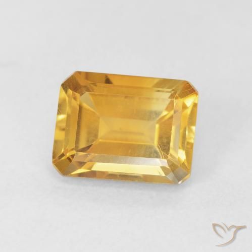Citrino Dorado naranja natural de 1.54 ct, Corte Octágono / Esmeralda, VVS