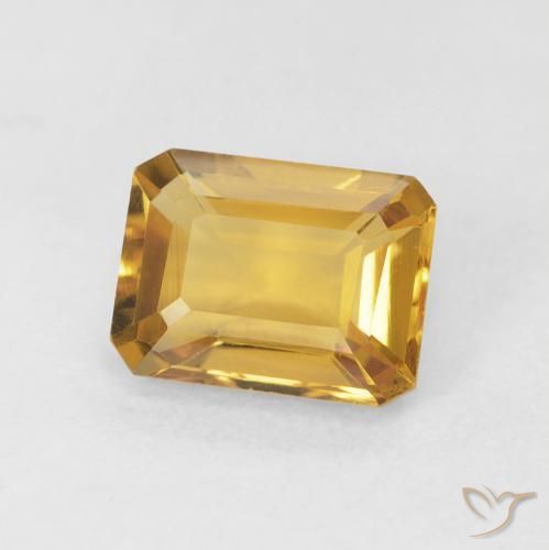 Citrino Dorado natural de 1.46 ct, Corte Octágono / Esmeralda, VVS