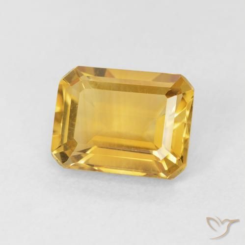 Citrino Dorado natural de 1.57 ct, Corte Octágono / Esmeralda, VVS