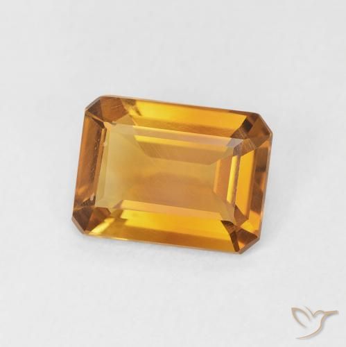 Citrino Medium Light-Golden natural de 1.10 ct, Corte Octágono / Esmeralda, VS