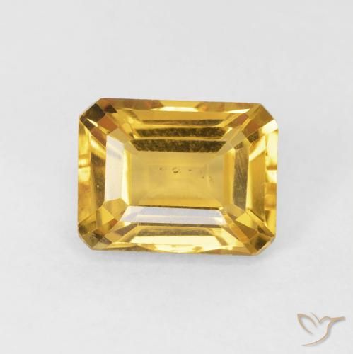 1.62ct Natural Dorado Citrino, corte esmeralda, VS