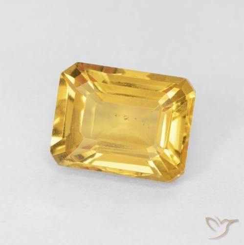 Citrino Dorado natural de 1.62 ct, Corte Octágono / Esmeralda, VS