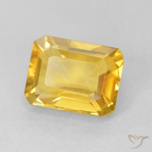 Citrino Naranja dorado natural de 1.76 ct, Corte Octágono / Esmeralda, VVS